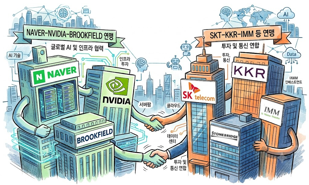 ‘내 돈’ 아끼고 짓는다…네이버·SKT, AI 데이터센터 조달의 새 공식