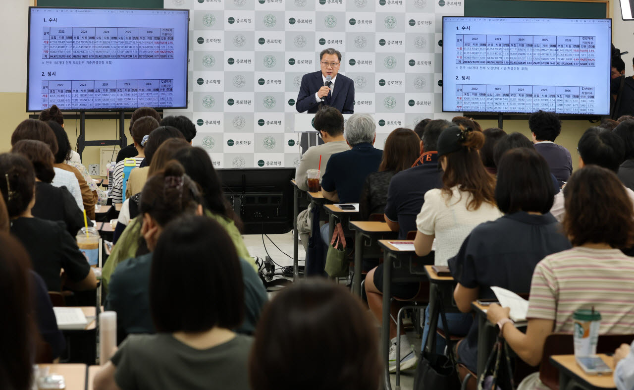 [포토]종로학원, 2027 수시대학 최종 결정 파이널 설명회