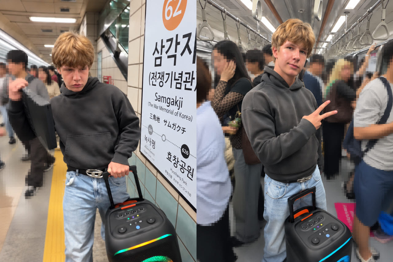 "서울 시민 얼굴 다 나갔다"…330만 인플루언서의 지하철 영상