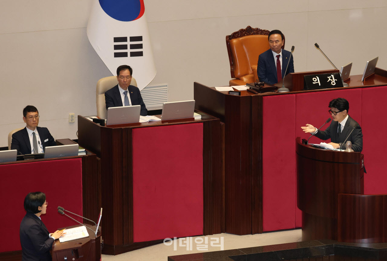 [포토]대정부 질문하는 한동훈 의원