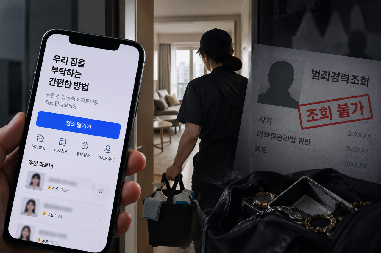 청소앱 불렀더니 도둑이…9집 돌며 6000만원 털었다