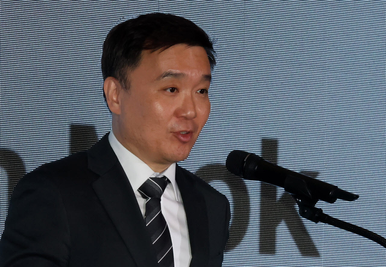 [포토]2026 글로벌대학벤처포럼 축사하는 목승환 중소벤처기업부 창업벤처혁신실장