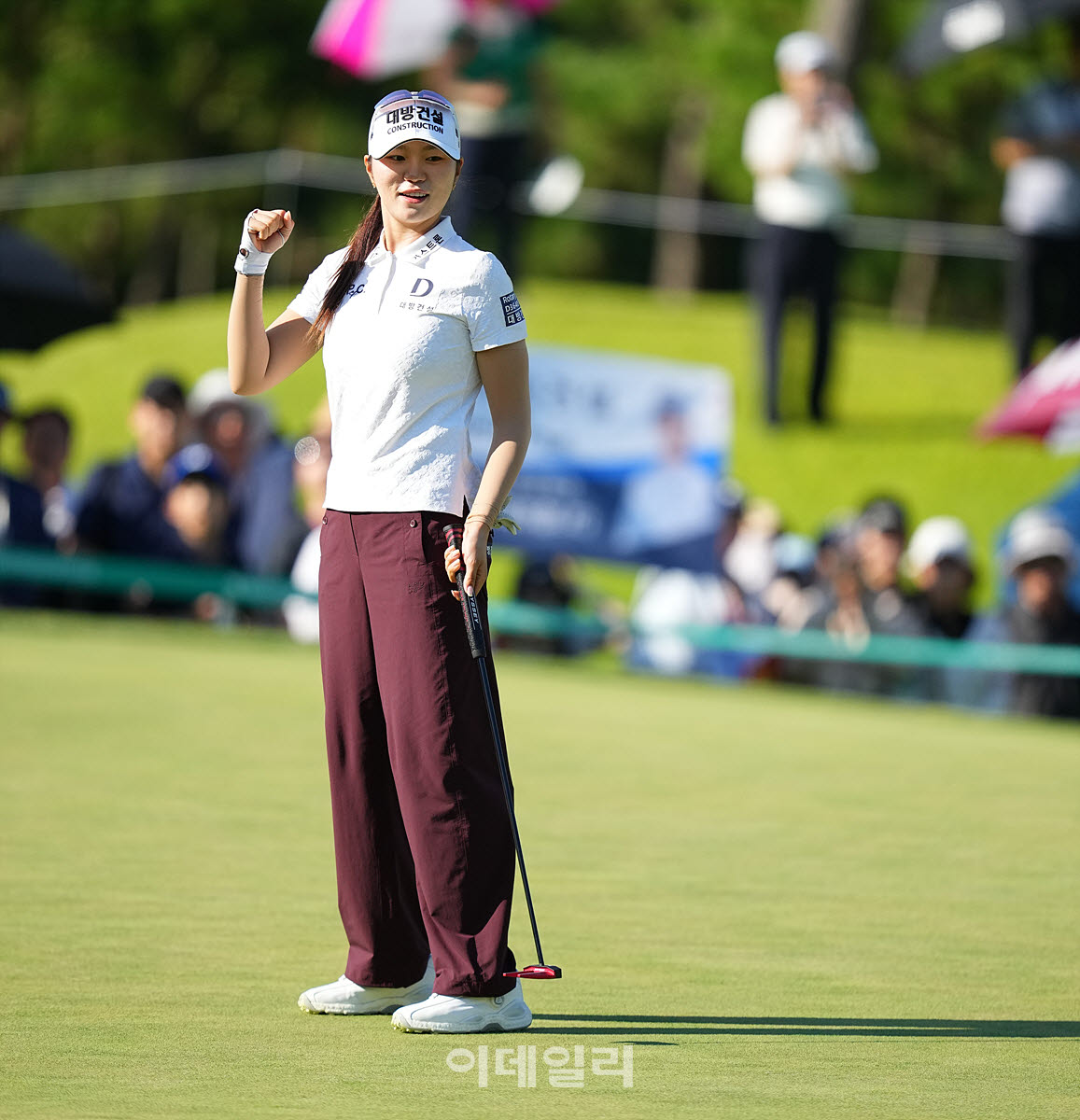 [포토]김민선,우승 확정 주먹 불끈