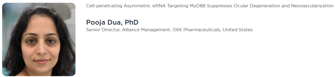 올릭스, FDA·DIA 콘퍼런스서 황반변성 RNAi 개발 성과 발표