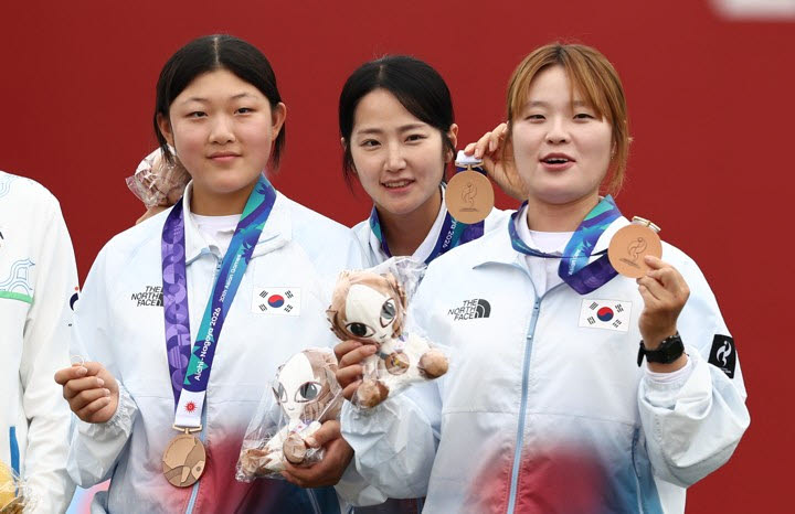 마지막 한 발에 갈렸다…여자 컴파운드, 대만 꺾고 2회 연속 동메달