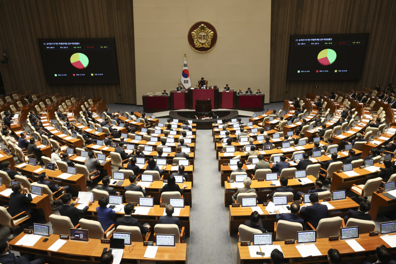 [속보]산업안전보건법 野 반대 속 국회 통과