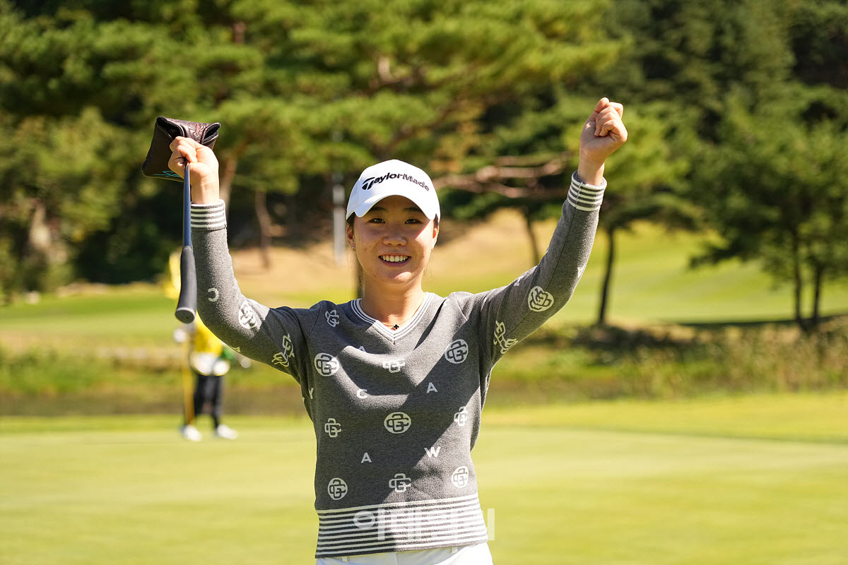 [포토]안윤주,첫 우승 기쁨의 포효