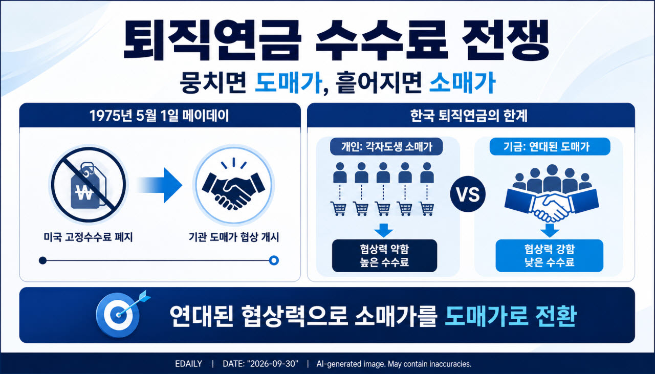 수수료 전쟁: "뭉치면 도매가, 흩어지면 소매가"[김병철의 퇴직연금 개혁 시나리오]20