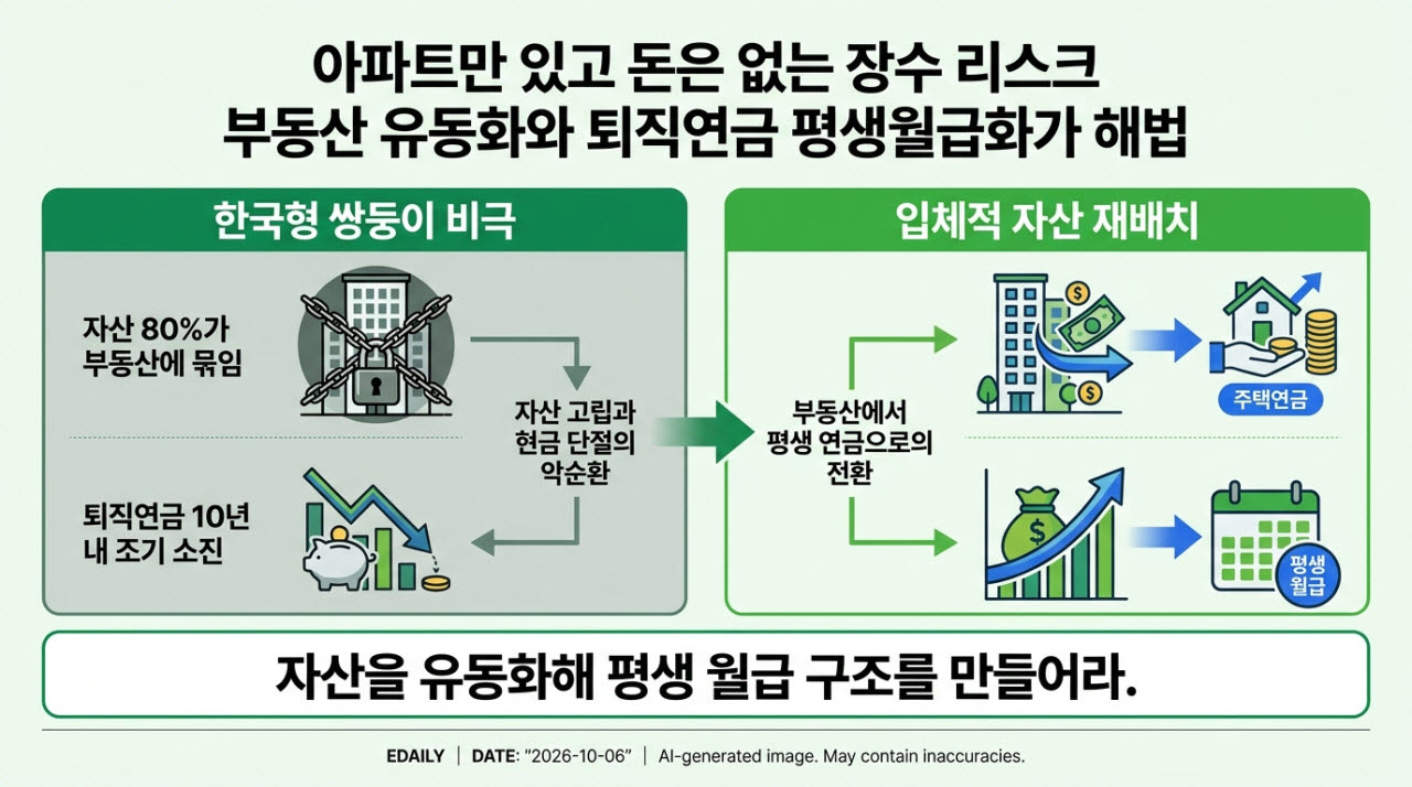 장수 리스크: "아파트는 남기고, 나는 가난하게 산다"[김병철의 퇴직연금개혁 시나리오]22