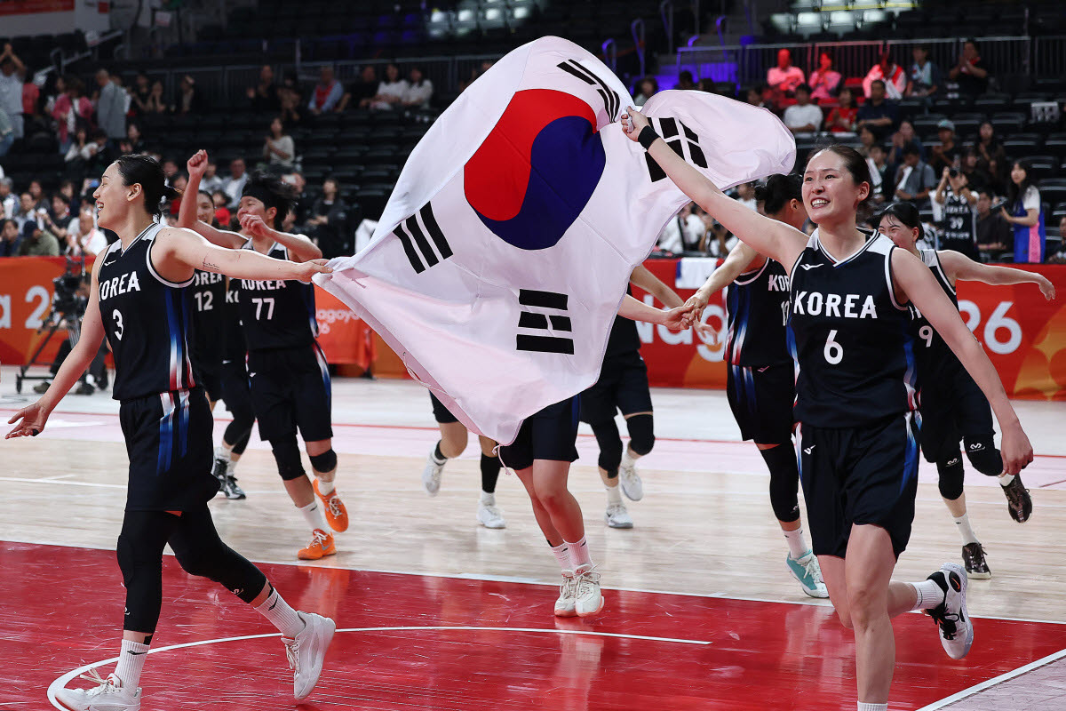 WKBL, AG 금메달 女농구 대표팀에 포상금 1억5000만원