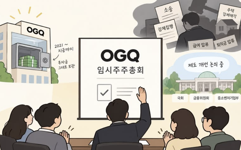  OGQ, 94억 차등감자안 가결…잔여 채무 해결이 관건