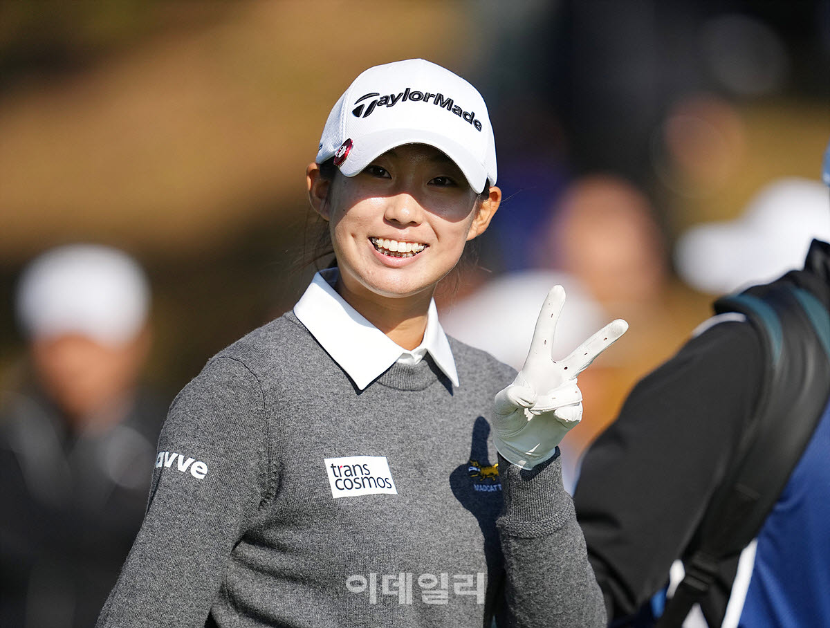 [포토]김서아,시합을 즐기며 브이 인사