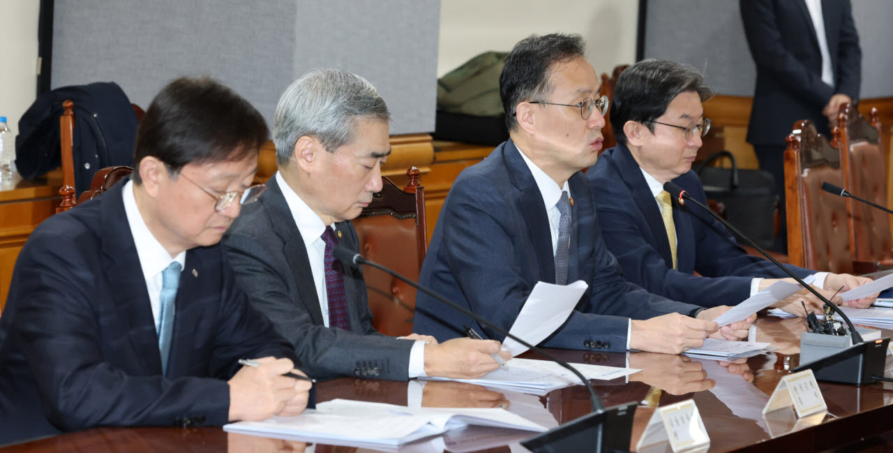 [포토]확대거시경제금융회의에서 발언하는 이형일 경제부총리