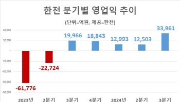 모처럼 웃은 한전, 3분기 영업익 8년래 최대