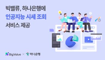 빅밸류, 하나은행에 인공지능 시세 조회 서비스 제공