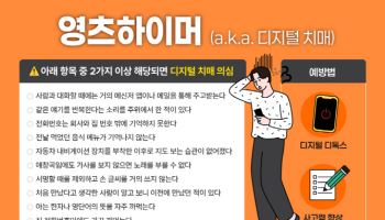 디지털 치매 '영츠하이머' 증가,디지털 디톡스 시급