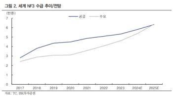 “NF3 사용량 증가…‘점유율 선두’ 국내 업체 주목해야”