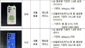 해외직구 휴대폰케이스 발암물질인 기준치 최대 252배 초과