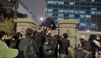 “국회의원은 벽 오르고, 시민들은 몸으로 막고…한국인들 대단!”