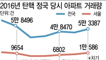 탄핵 정국 '2016년엔 거래 뚝'…올해는 그전부터 거래 급감