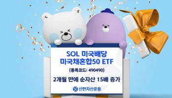 신한운용, 'SOL 미국배당 미국채혼합50' 순자산 1500억 돌파