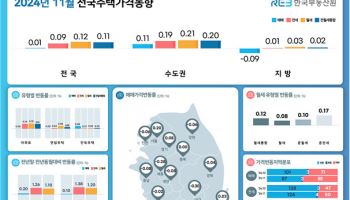 전국 집값 상승폭 석달 연속 둔화…“탄핵 정국 속 관망세 짙어질 듯"