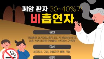 폐암 환자 30~40%가 비흡연자... 미세먼지, 조리매연 주의해야