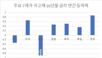 통화 가치 지표인 시장 금리…주요국 가운데 한·중만 작년 대비 ‘뚝’