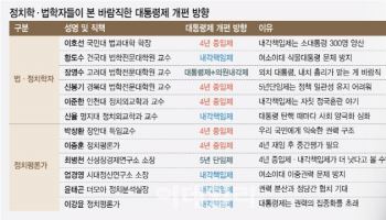 `1987년 헌법 수명 다했다`…4년 중임제 VS 내각책임제