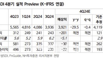 삼성SDI, 주가 반등에 시간 필요…목표가↓-NH