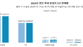 완성차 5社, 작년 수출 ‘방긋’ 내수 ‘우울’…"새해 위기돌파"