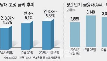 주담대 금리 5%대 쑥…대출 빗장 풀면 뭐하나