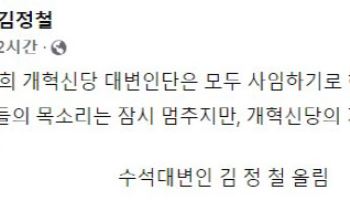 개혁신당 대변인 전원 사퇴…당 내홍 지속