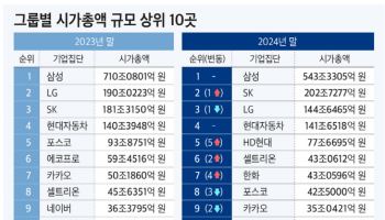 지난해 대기업집단 시가총액 251조↓…삼성 167조 줄었다