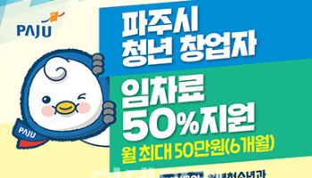 파주시, 청년창업자 사무실 임차료 50% 지원