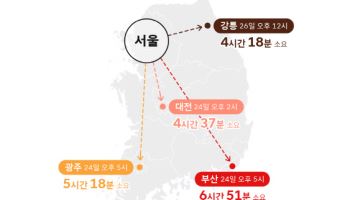 "최장 9일 설 연휴, 귀성길 24일·귀경길 29일 교통체증 심해요"