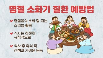 "고칼로리 음식 많이 먹게 되는 설, 소화기 질환 주의해야"