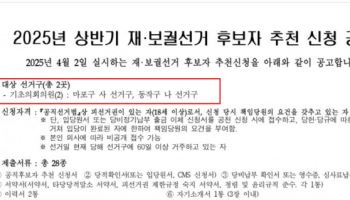 [단독]국민의힘, 구로구청장 보궐선거 무공천 가닥…후보자 추천 제외