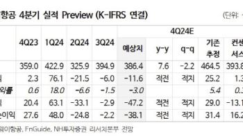 티웨이항공, 4Q 실적 부진 속 경영권 분쟁…목표가↑-NH