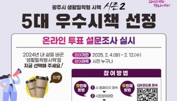 광주시민이 직접 뽑는 지난해 '생활밀착형' 정책은