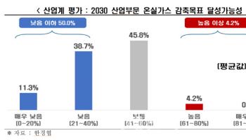 기업 10곳 중 8곳 "2035 온실가스 감축목표, 현 수준 유지해야"