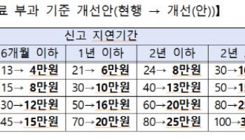 임대차거래 단순 지연 신고 과태료 최대 100만원서 30만원 하향