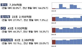 ‘대규모 IPO’에 지난달 주식 발행 7394억원…전월비 52%↑