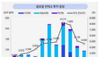 지난해 글로벌 핀테크 투자에 956억달러…2017년래 최저치