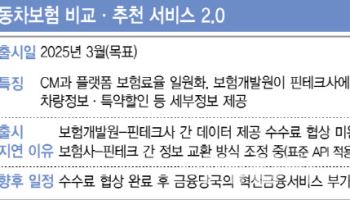 車보험 비교·추천 2.0 출시 지연…'정보 제공 수수료' 협상 난항