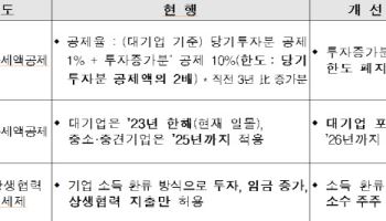 "시설투자 세액공제 혜택, 中企 외 대기업도 포함해야"