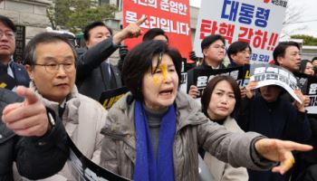 헌재 달걀 투척에 민주당 "극우 세력 폭력 조장"