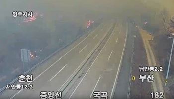 의성 산불, 강풍 타고 확산… 중앙선 안동~경주 열차운행 중단