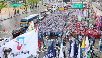 `대선 D-33` 노동절 대규모 집회…"기본권 쟁취하자"