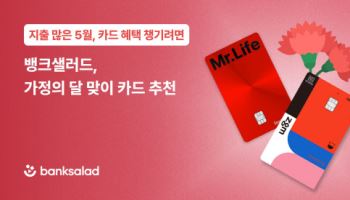 외식에 선물에…소비 많은 5월, 뱅크샐러드 추천 카드는